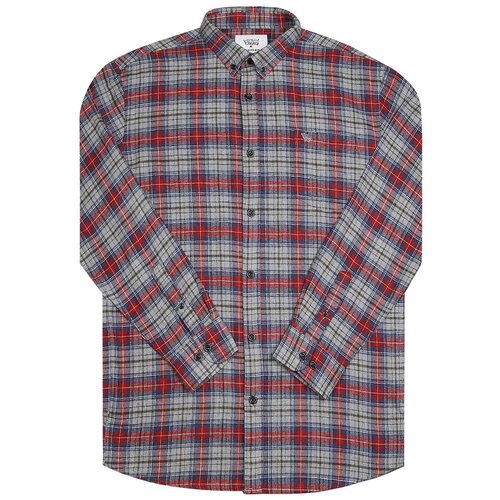 фото Рубашка мужская / camel can torp / клетка 0221 / серо-красно-синий / (xl)