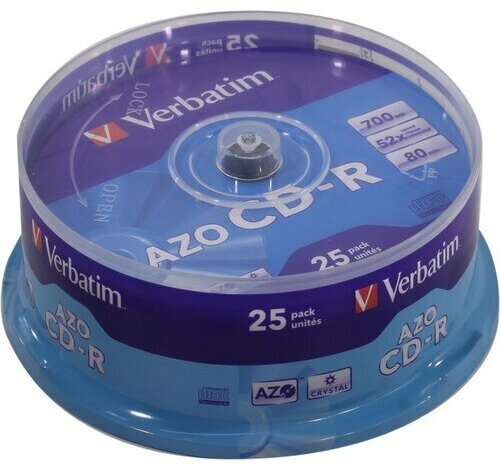 Диск CD-R Verbatim 43352 AZO Crystal