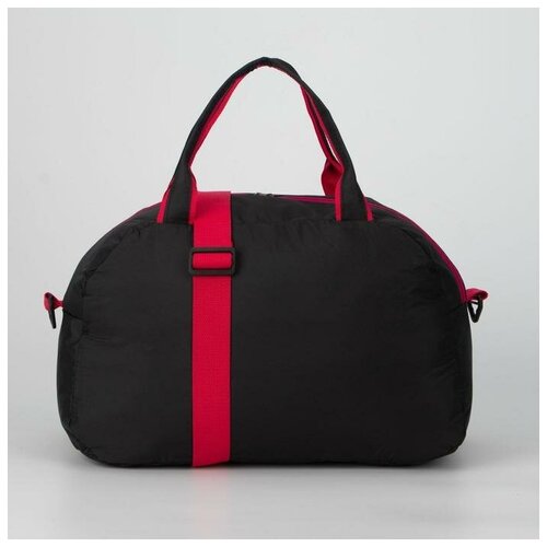 фото Сумка спортивная на молнии, цвет чёрный/красный gorodok