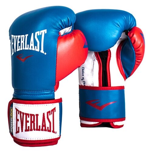 фото Everlast боксерские перчатки everlast тренировочные powerlock pu сине-красные 16 унций