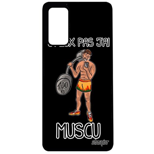 фото Противоударный чехол для телефона // samsung galaxy s20fe // "не могу - у меня бодибилдинг!" принт спорт, utaupia, черный