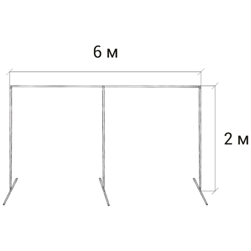 фото Стойка пресс волл для баннера (п-образная) 2 м. / 6 м. gozhy