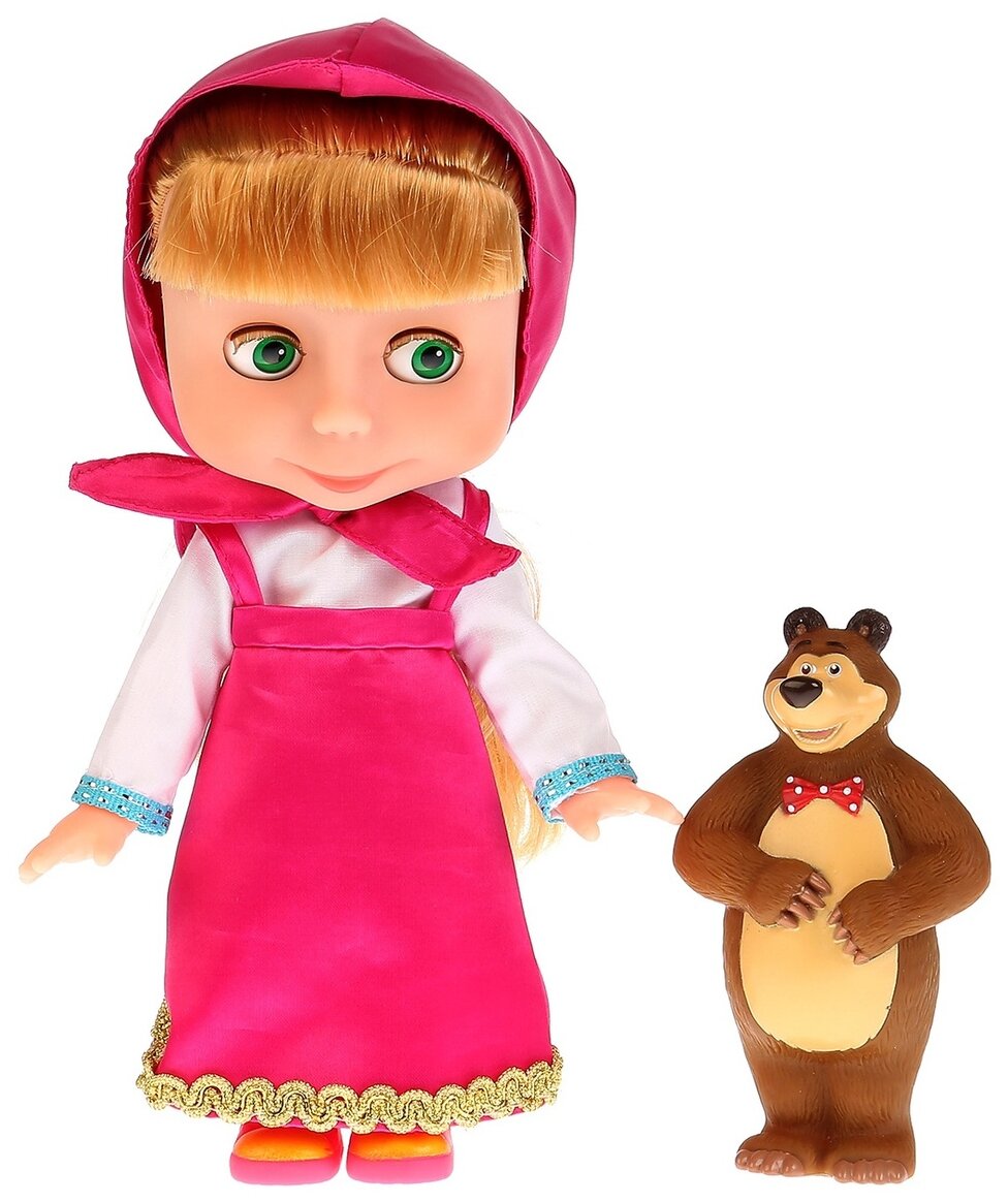 Кукла Карапуз Маша и Медведь Маша 25 см - фото №1