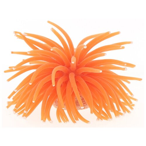 Декор для аквариума Коралл силиконовый Vitality на керамической основе оранжевый 13 х 13 х 10 см RT172LOR (1 шт) бусина коралл оранжевый 3 6 мм 1 шт