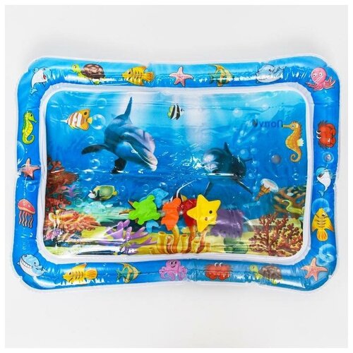 фото Коврик надувной с игрушками для малышей ocean, 65х48х8см mikimarket