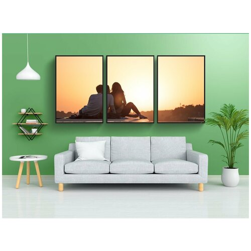 фото Набор модулных постеров для интерьера "люди, пара, знакомства" 60x90 см. в тубусе, без рамки lotsprints