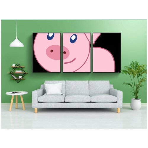 фото Набор модулных постеров для интерьера "животное, милый, ферма" 60x90 см. в тубусе, без рамки lotsprints