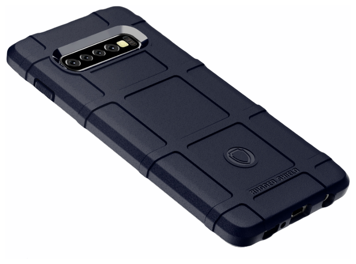 Чехол-бампер MyPads для Samsung Galaxy S10+ Plus SM-G975F противоударный усиленный ударопрочный синий