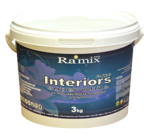 Краска акриловая Ramix Interiors интерьерная для стен и потолков для детской влагостойкая моющаяся матовая