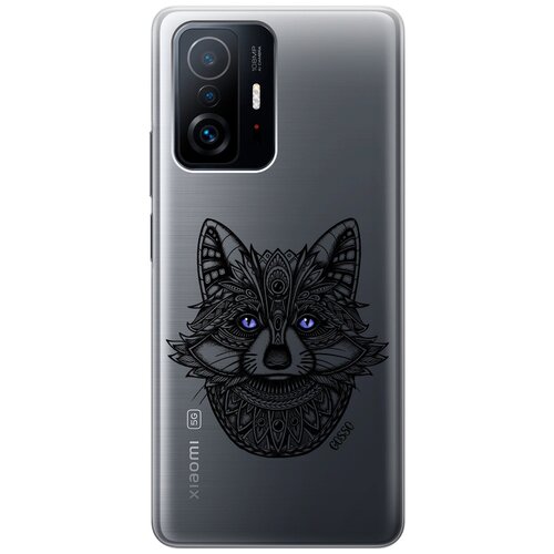 Силиконовый чехол на Xiaomi 11T, 11T Pro, Сяоми 11Т, 11Т Про с 3D принтом Grand Raccoon прозрачный чехол книжка на xiaomi 11t 11t pro сяоми 11т 11т про с 3d принтом grand wolf серый