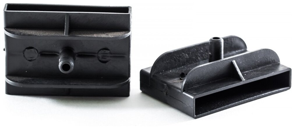 Латодержатель 53 мм двойной, проходной черный с перегородкой (комплект 10 штук) - фотография № 2