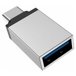 Адаптер переходник USB type C выход - USB 3.0 вход, Deppa - изображение