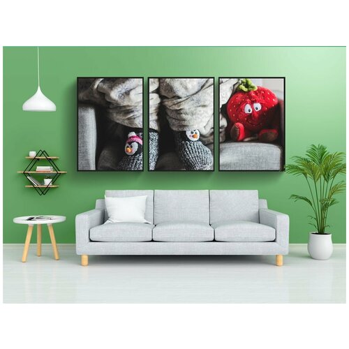 фото Набор модулных постеров для интерьера "фрост, зима, холодная" 60x90 см. в тубусе, без рамки lotsprints