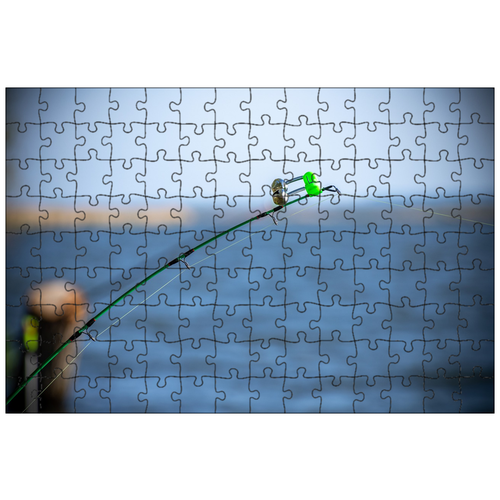 фото Магнитный пазл 27x18см."удочка, рыбалка, леска" на холодильник lotsprints