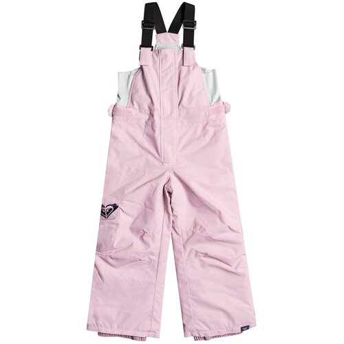 Полукомбинезон Roxy для девочек, карманы, подтяжки, светоотражающие элементы, размер 3, розовый