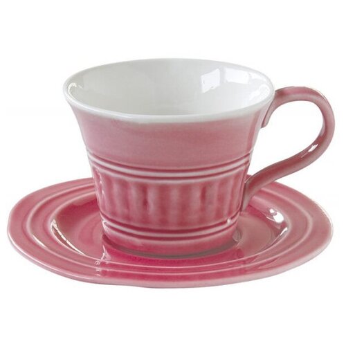 Чашка с блюдцем Abitare (темно-розовый) Объем: 250 мл Nuova R2S (Easy Life)