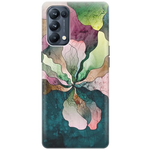 фото Ультратонкий силиконовый чехол-накладка для oppo reno5 с принтом "прекрасные цвета" gosso