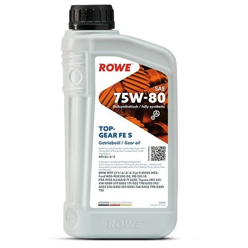 фото Трансмиссионное масло rowe hightec topgear fe 75w-80 s 1л