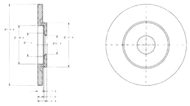 Тормозной диск передний DELPHI BG3421