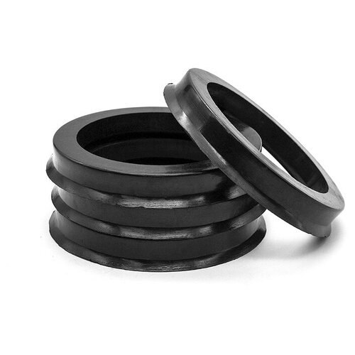 фото Кольца центровочные 67,1х65,1 black 4 шт высококачественный пластик sds exclusive