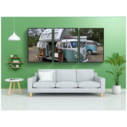 фото Набор модулных постеров для интерьера "vw, фургон, комби" 60x90 см. в тубусе, без рамки lotsprints