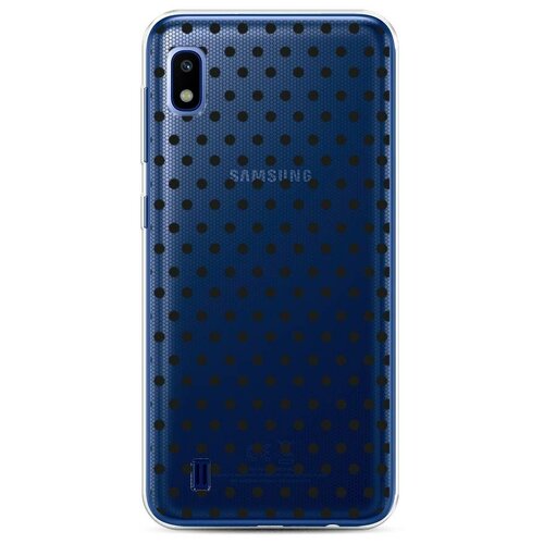 фото Силиконовый чехол "сетка в горох черная" на samsung galaxy a10 / самсунг галакси а10 case place