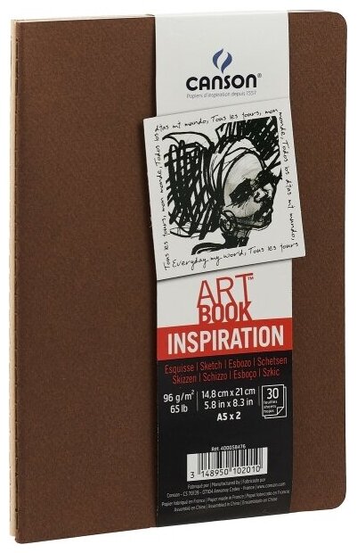 Canson Блокнот для зарисовок "Art Book" 96гр A5 30л набор по 2 блокнота