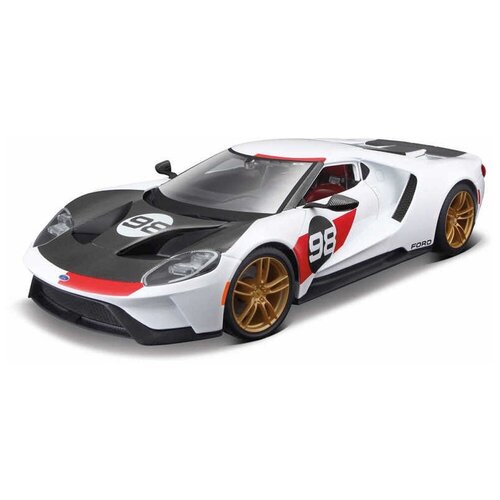 Bburago Машинка металлическая Ford GT 2021 Edition 1:32, белая