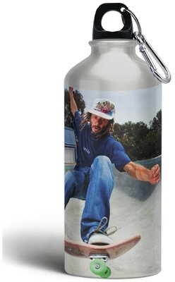 Бутылка спортивная, туристическая фляга, 500мл с карабином спорт скейтбординг - 33