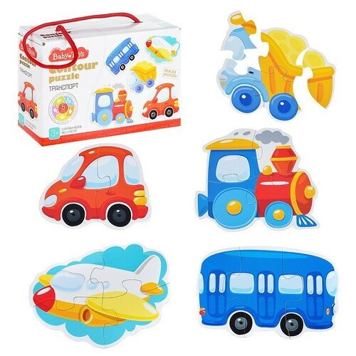 Пазлы контурные Транспорт Baby Toys