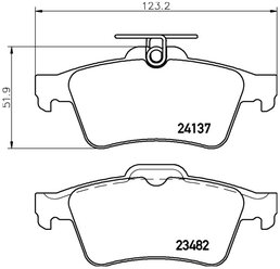 Дисковые тормозные колодки задние NISSHINBO NP5009 (4 шт.)