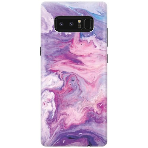 Ультратонкий силиконовый чехол-накладка для Samsung Galaxy Note 8 с принтом Purple Marble ультратонкий силиконовый чехол накладка для samsung galaxy a72 с принтом purple marble