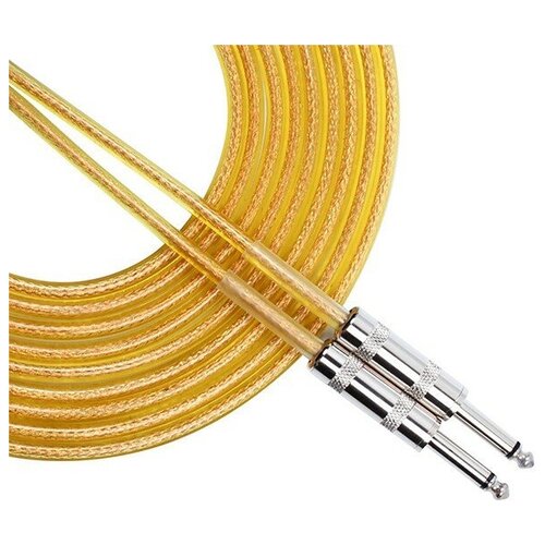 Foix XC03-YL jack 6.3 мм (M) - jack 6.3 мм (M), 3 м, 1 шт., желтый кабель инструментальный 10м желтый foix xc10 yl