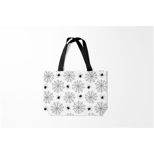 фото Сумка-шоппер / 46х35 см / насекомые / пауки паутинка burnettie