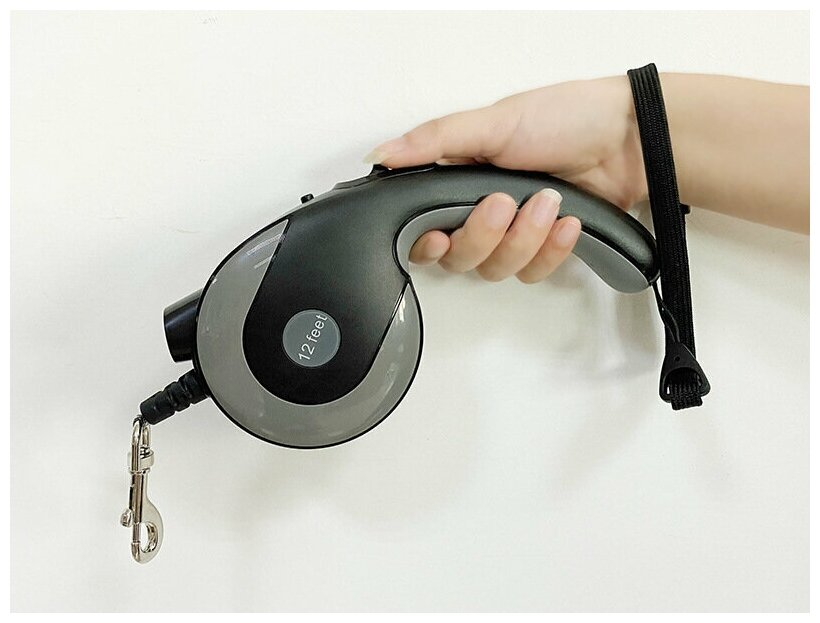 Поводок-рулетка для животных с LED фонариком 3,6м-1шт