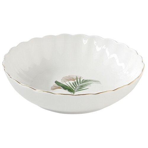 фото Тарелка суповая "экзотика", диаметр 20 см, цвет белый, фарфор, easy life, el-r1291_exot