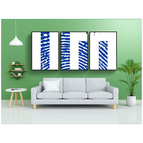 фото Набор модулных постеров для интерьера "уругвай, флаг, отпечаток пальца" 60x90 см. в тубусе, без рамки lotsprints