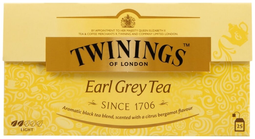 Twinings Earl Grey 2гХ 25 пак черный ароматизированный чай картонная упаковка 50 г (07756) - фотография № 2