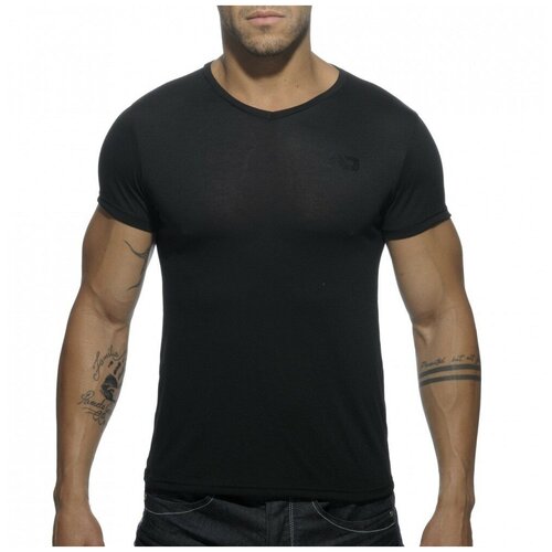 Футболка &quot;Basic V-Neck T-Shirt - Black&quot; / Addicted / Черный / Размер XL черного цвета