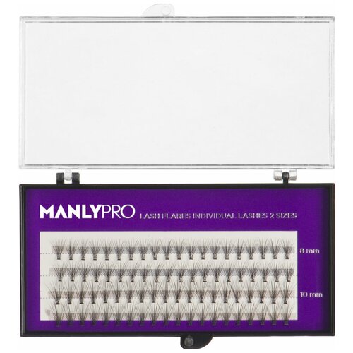 Manly Pro - Ресницы пучковые Manly PRO шелк 8, 10 мм РП08