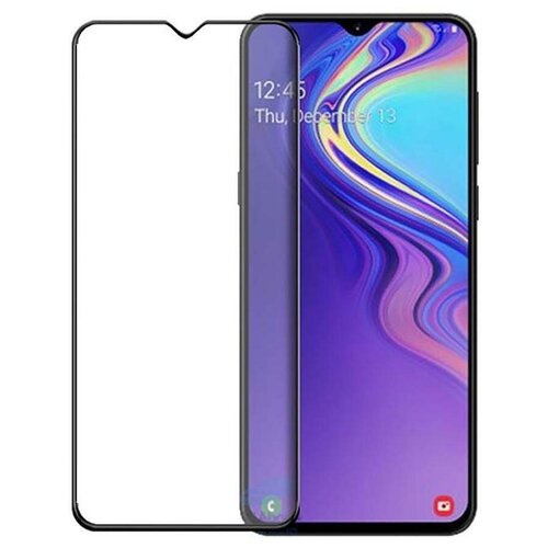 фото Защитное стекло для (samsung galaxy m20) case&glass олеофобное / закаленное/ противоударное / полноэкранное, full glue (черная рамка) чехлы и стекла