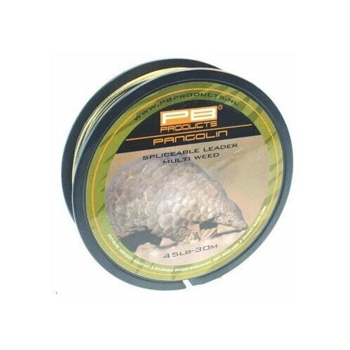 Противозакручиватель с сердечником PB Products Pangolin Leader 45lb 30m Weed