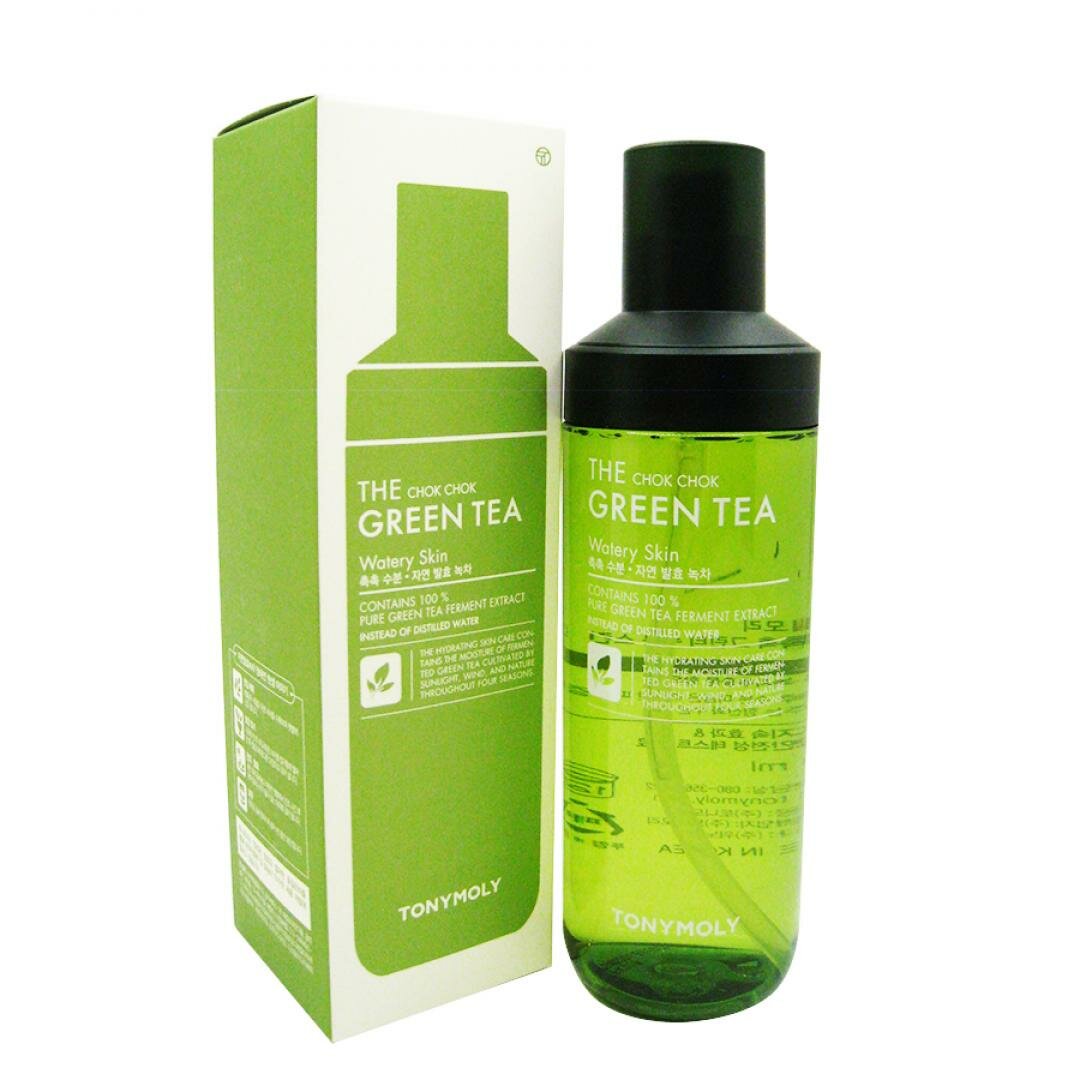 TONYMOLY THE CHOK CHOK GREEN TEA Watery Skin Увлажняющий тоник для лица с экстрактом зеленого чая