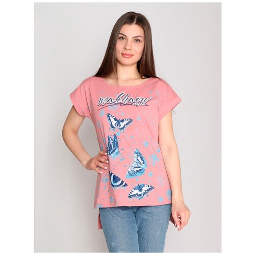 фото Футболка margo, размер 48, пудровый