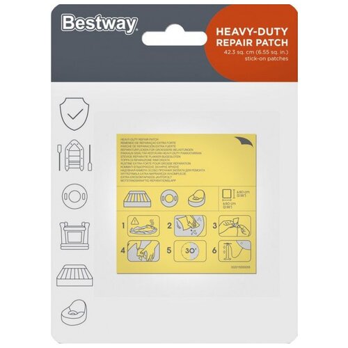 Ремкомлект из 10 самоклеящихся заплаток BestWay 62068 (6,5х6,5см)