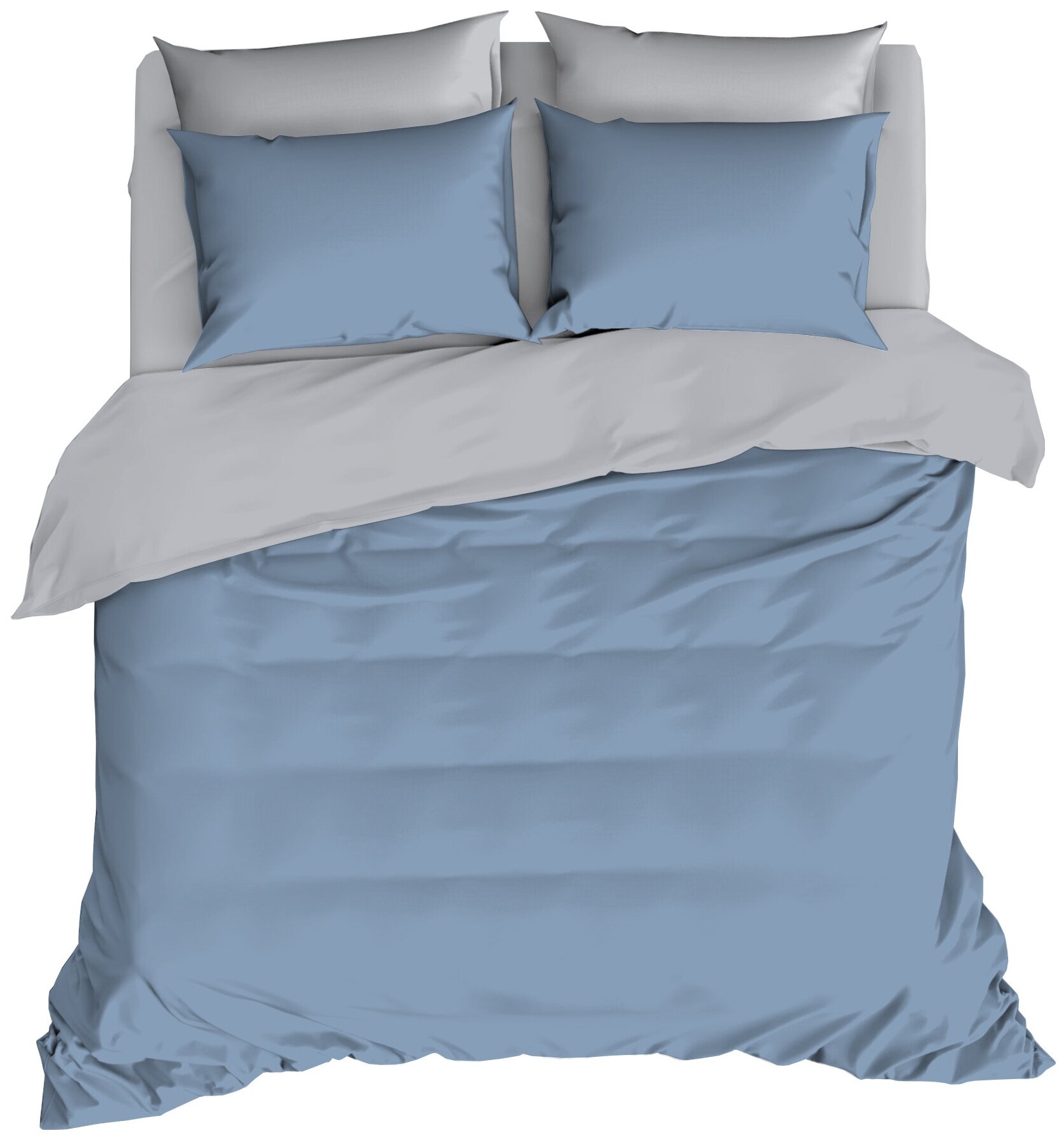Комплект постельного белья Mona Liza Actual, с наволочкой 50х70см, дуэт, голубой - фото №5