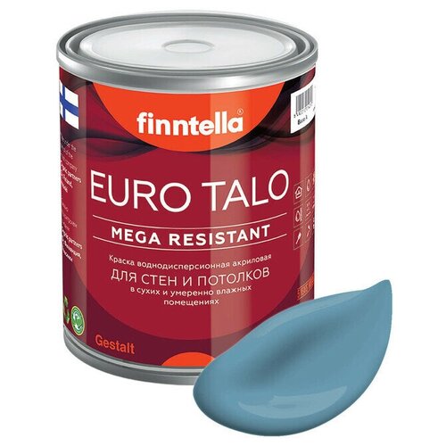 Краска акриловая finntella Euro Talo матовая meri aalto 0.9 л