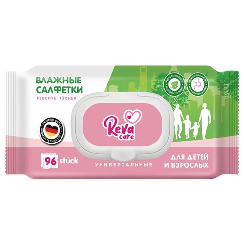 Влажные салфетки универсальные для детей и взрослых Reva Care 96 шт