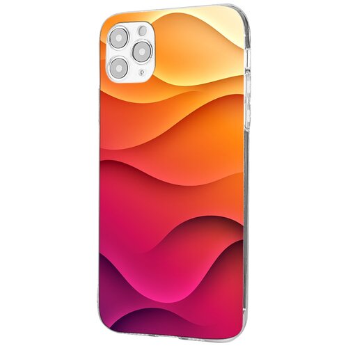 Силиконовый чехол Mcover для Apple iPhone 11 Pro Max с рисунком Розовые волны силиконовый чехол mcover для apple iphone 11 pro с рисунком розовые разводы