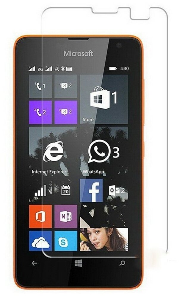 Защитное стекло на Microsoft Lumia 430, прозрачное, X-CASE